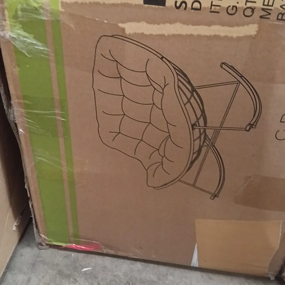 BOXED ROYAL STEEL ROCKING CHAIR DARK GARY (1 BOX)