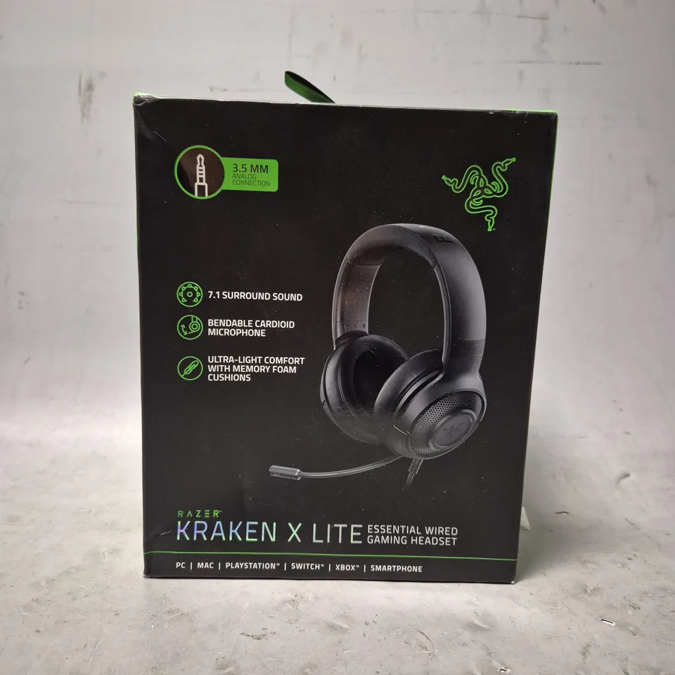 BOXED RAZER KRAKEN X LITE GAMING HEADSET 