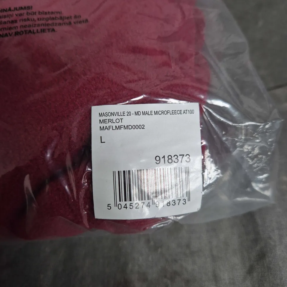 BAGGED TRESPASS MASONVILLE 20 - MD MALE MICROFLEECE AT100 MERLOT, SIZE L