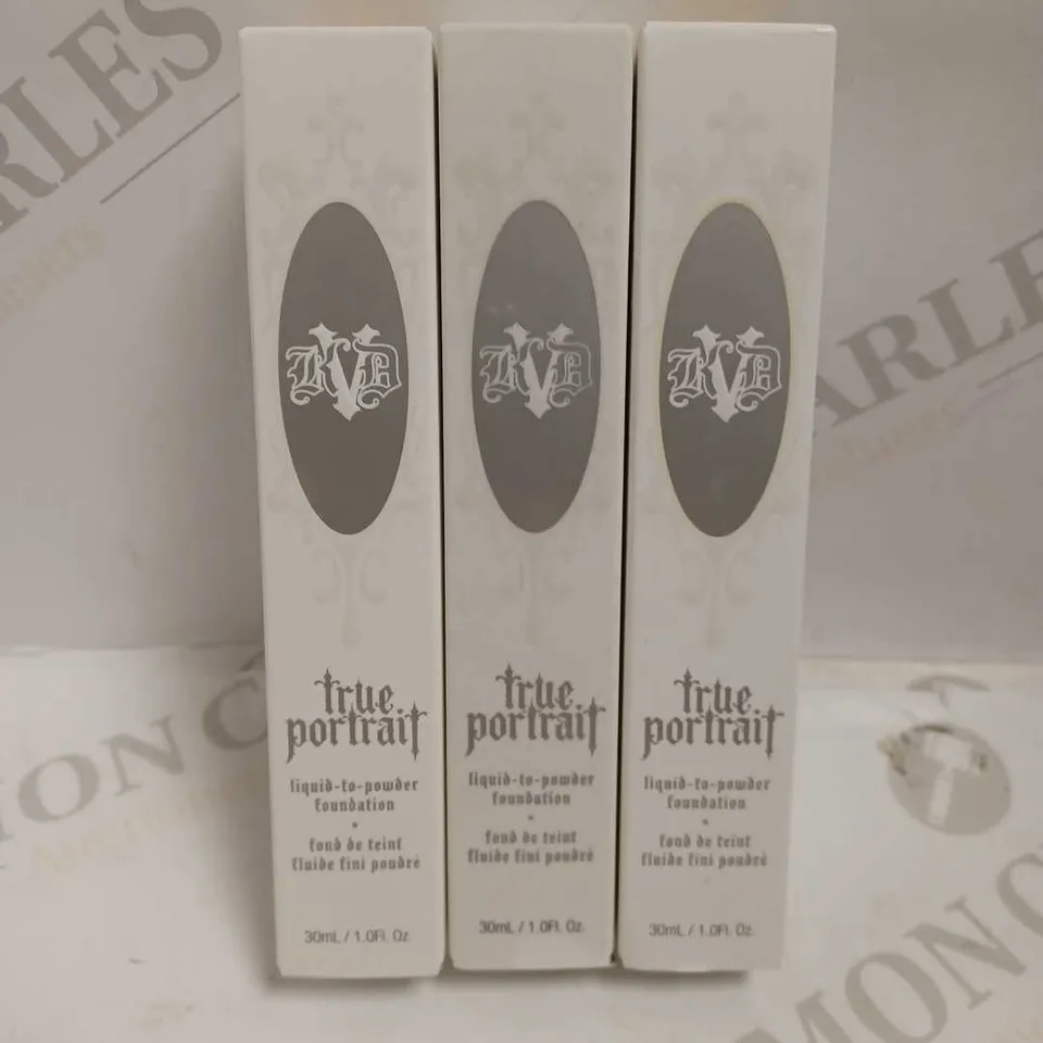 LOT OF 6 X 30ML KVD TRUE PORTRAIT LIQUID FOUNDATION - LIGHT 004