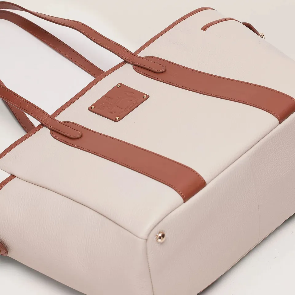 PAUL COSTELLOE LARGE LEATHER TOTE HANDBAG  