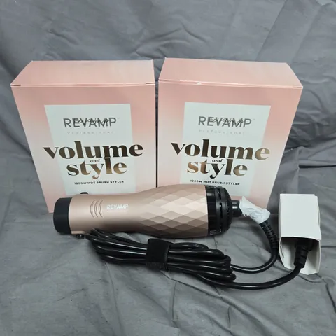 REVAMP VOLUME AND STYLE 1200W HOT BRUSH STYLER – PINK, BOXED