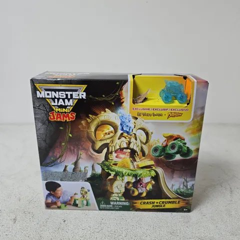 MONSTER JAM MINI JAMS – CRASH 'N' CRUMBLE JUNGLE, BOXED