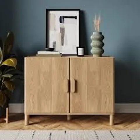 BOXED HATTON SMALL SIDEBOARD, OAK EFFECT (1 BOX)