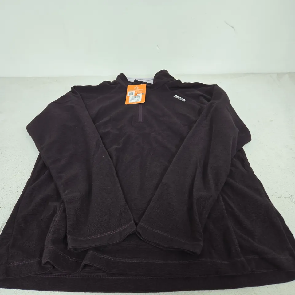 REGATTA WOMENS MONTES DEEP PLUM/BLACK FLEECE JACKET – UK 14