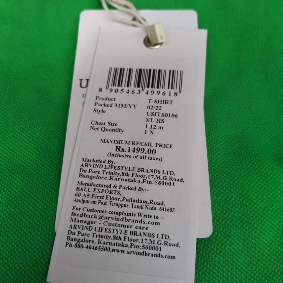 US POLO ASSN GREEN POLO SHIRT – XL