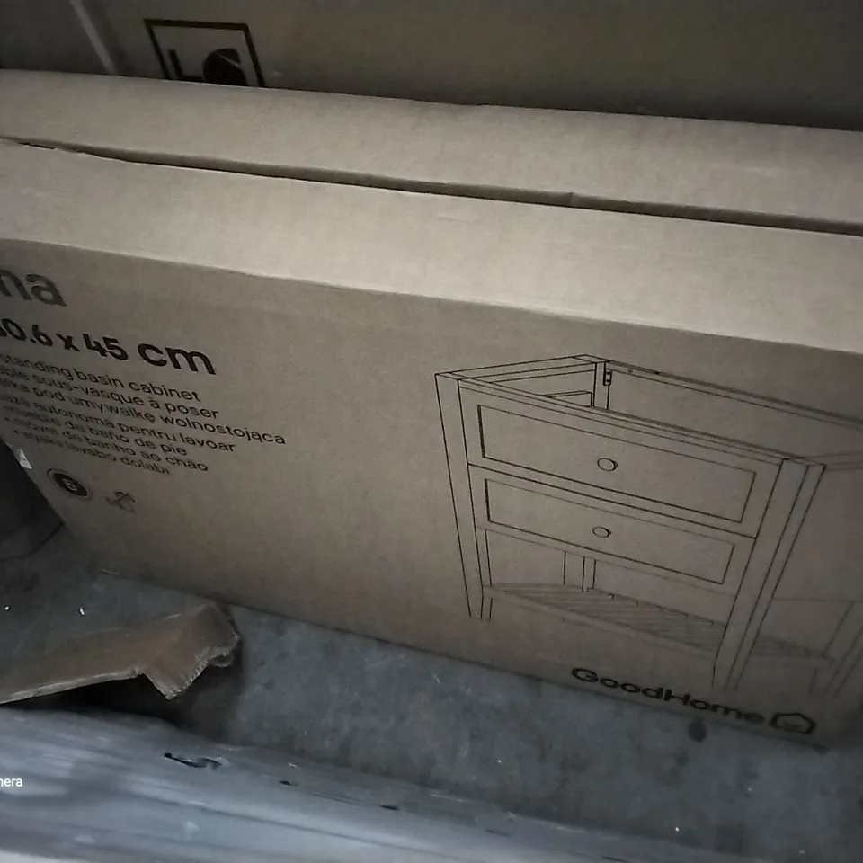 BOXED PERMA 60 × 80.6 × 45cm FREE STANDING BASIN CABINET 