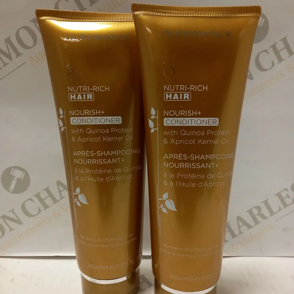 LOT OF 2 X 250ML NUTRIMETICS NUTRI-RICH HAIR NOURISH+ CONDITIONER
