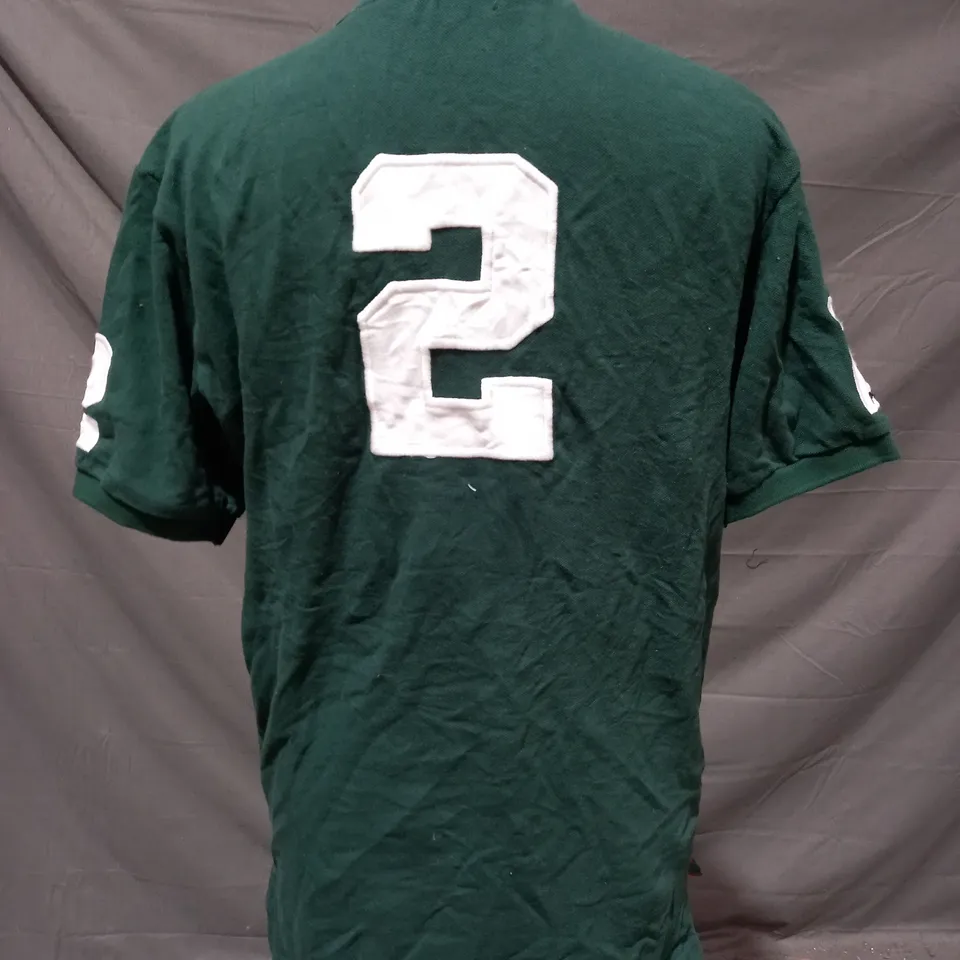 RALPH LAUREN POLO TOP IN GREEN SIZE MEDIUM
