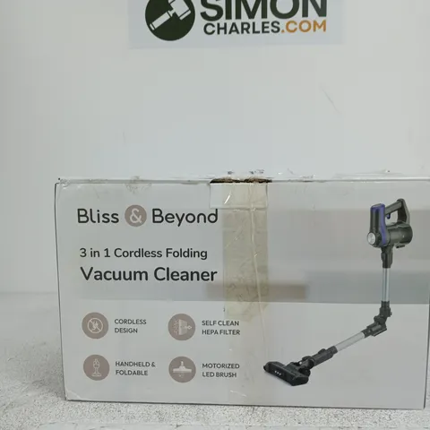 BLISS & BEYOND 3-IN-1 CORDLESS FOLDING VACUUM CLEANER