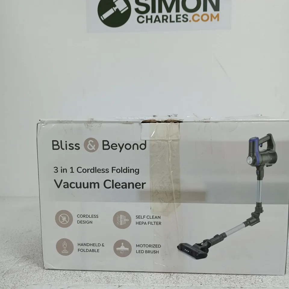 BLISS & BEYOND 3-IN-1 CORDLESS FOLDING VACUUM CLEANER