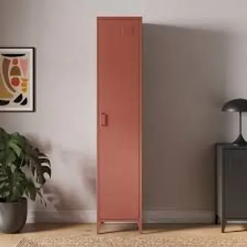 BOXED HELGA METAL SLIM CUPBOARD - TERRACOTTA (1 BOX)