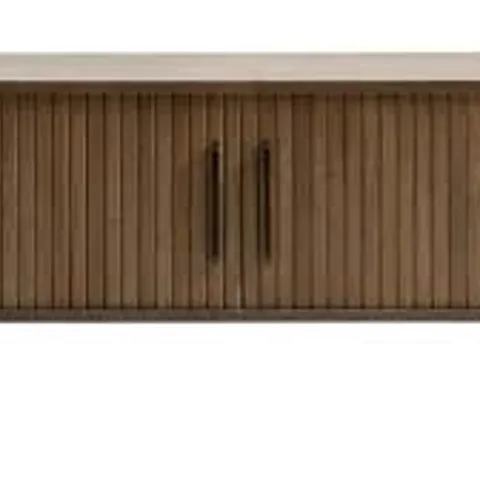 BOXED NOLA TV LOWBOARD - SMOKED OAK/BLACK METAL LEGS (1 BOX)