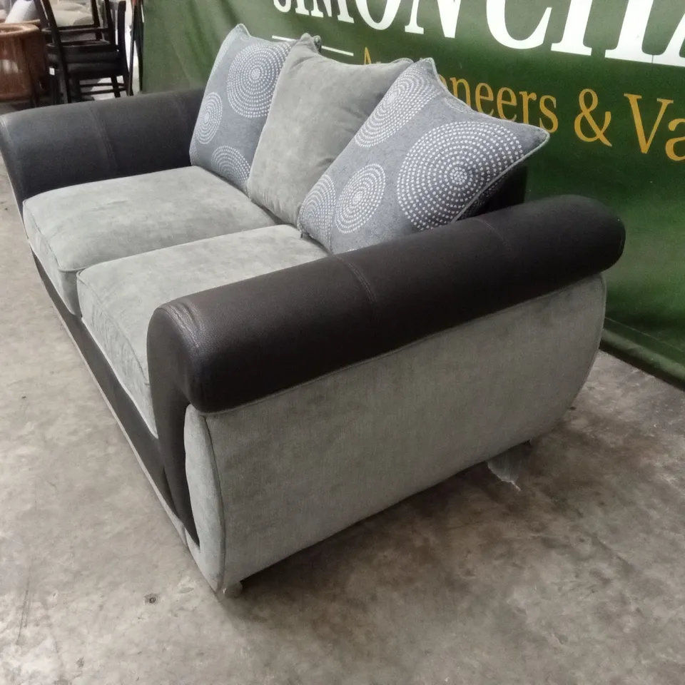 DANUBE FABRIC/FAUX LEATHER SOFA BED RRP £699