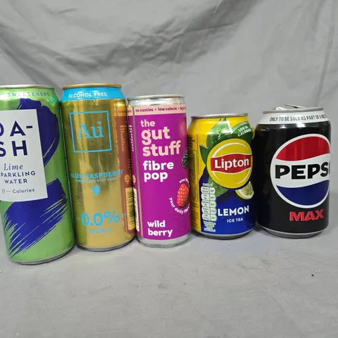 LOT OF 24 ASSORTED DRINKS TO INCLUDE PEPSI, GUT STUFF AND AU