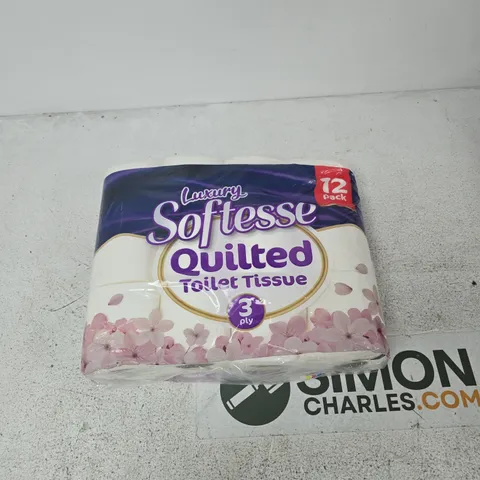 SOFTESSE LUXURY QUILTED TOILET TISSUE β 12 ROLL PACK (3-PLY)
