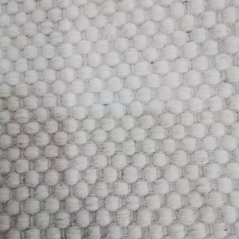 HANDWOVEN WOOLEN WHITE RUG SIZE 130X70CM 