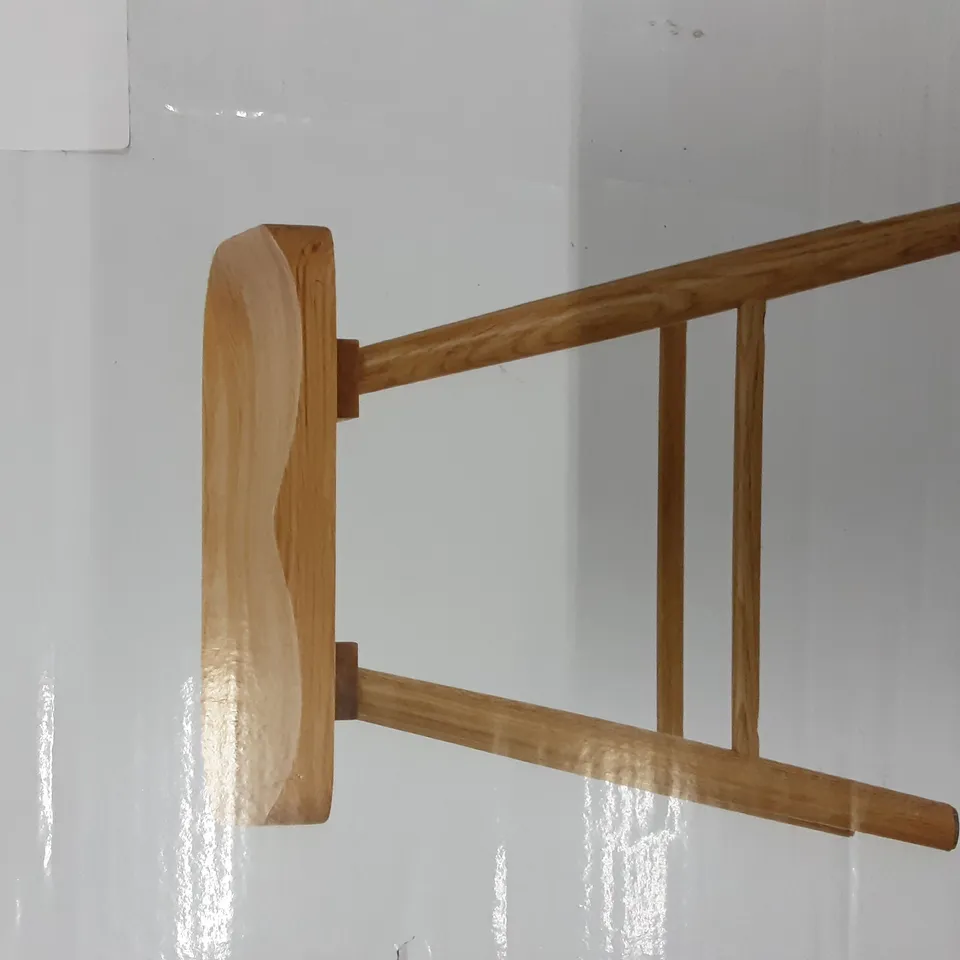 BOXED LOXWOOD STOOL IN SOLID OAK , H46 X W42 X D32CM 
