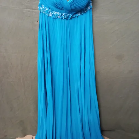 EMBELLISHED TEAL OCCASIONAL DRESS - UK 12