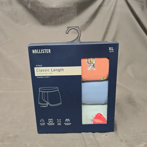 HOLLISTER CLASSIC LENGTH BOXER BRIEFS SIZE XL - 3 PACK