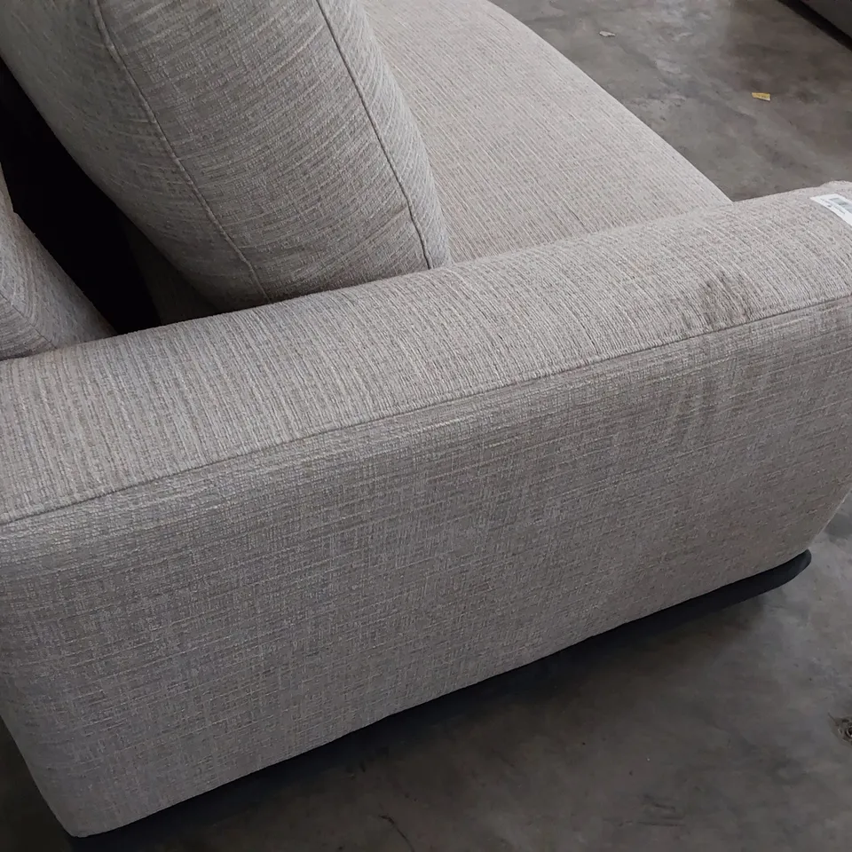 QUALITY BRITISH MANUFACTURED DESIGNER G PLAN FUSION LHF ANGLED SECTION HEATH CLOUD FABRIC 
