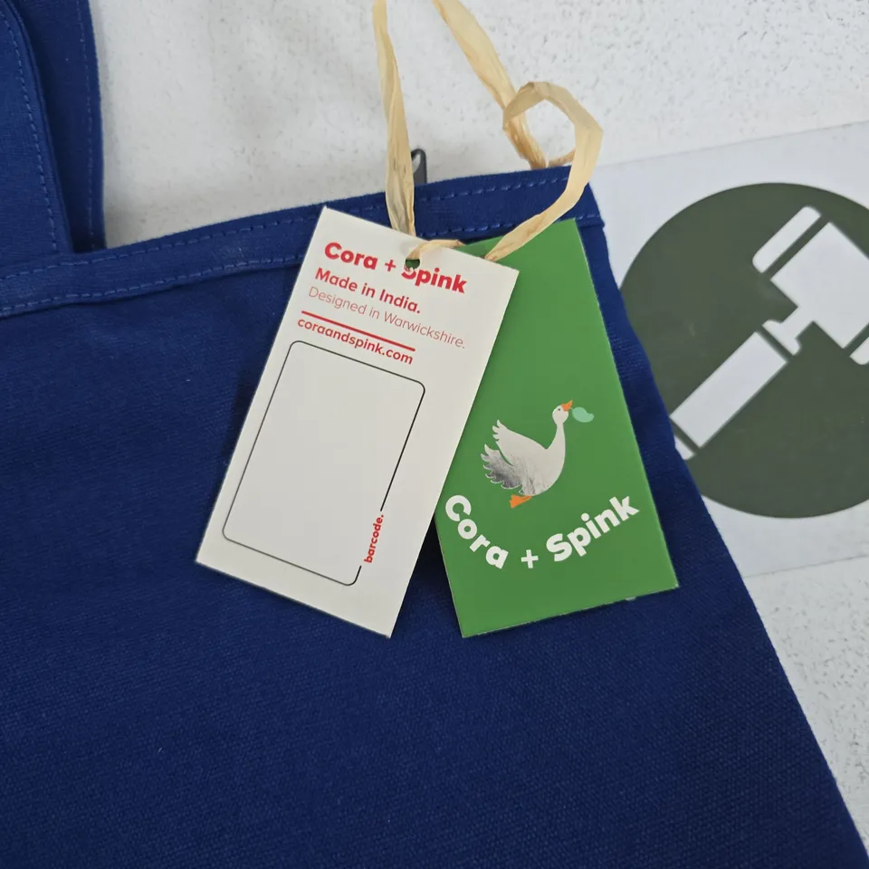 CORA + SPINK BLUE TOTE BAG