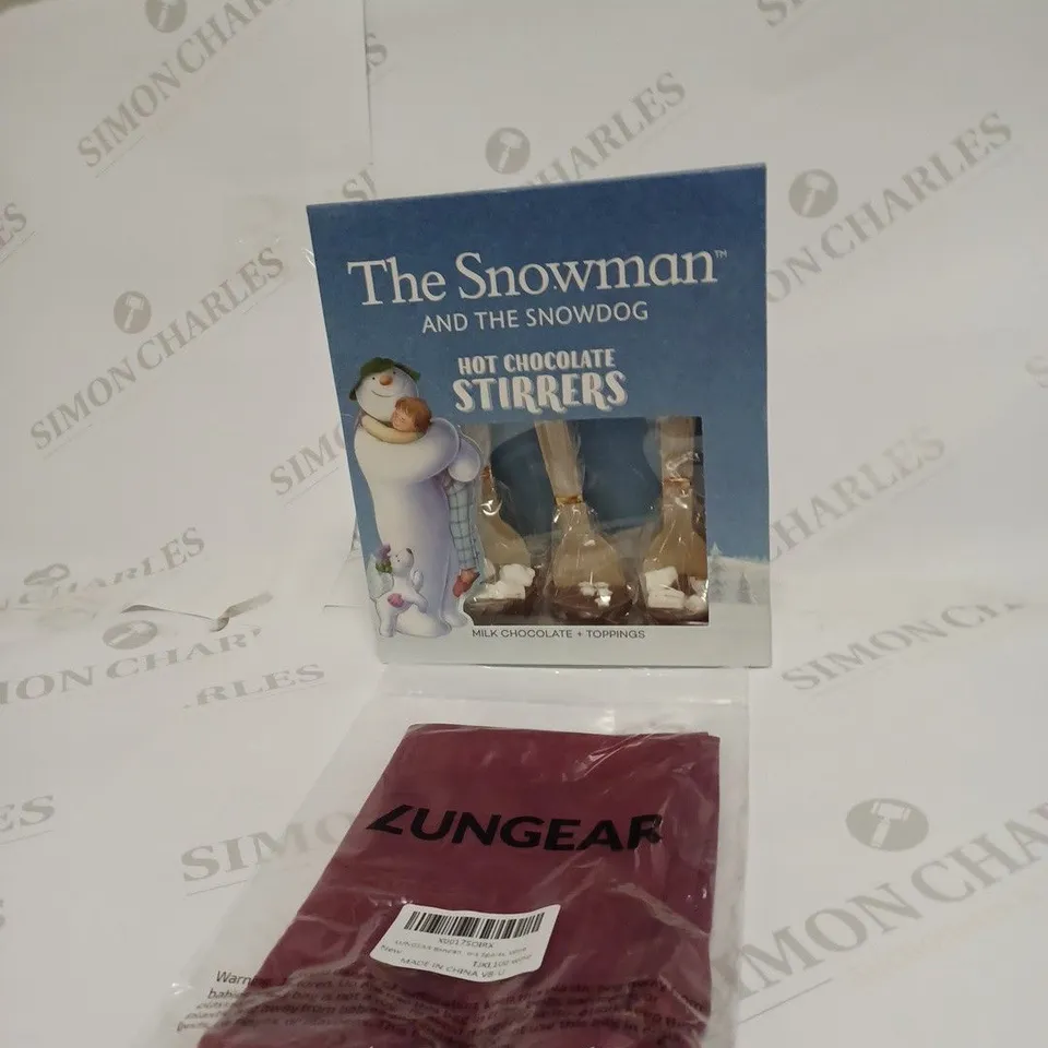 LOT OF APPROXIMATELY 20 HOUSEHOLD AND GIFT PRODUCTS TO INCLUDE HOT CHOCOLATE STIRRERS, RAINBOW BALLOONS, NECKWARMERS ETC  