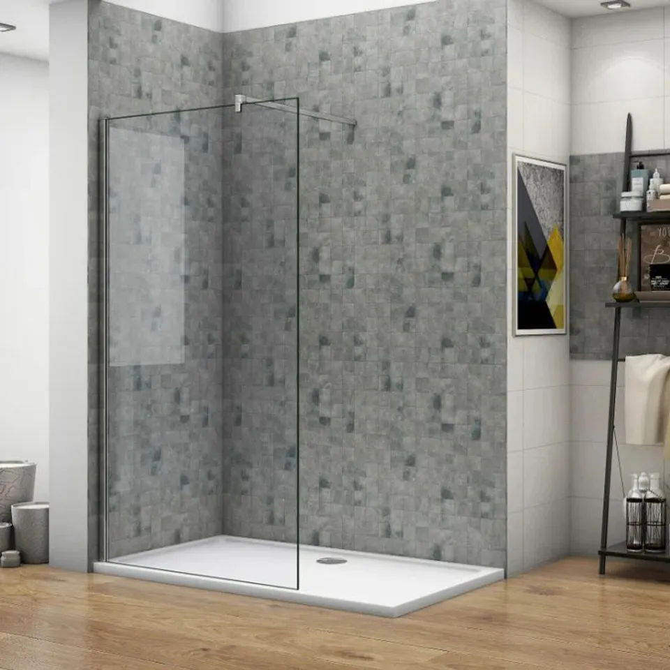 BOXED GAEL 1850MM H WALK IN SCREEN WITH GLASS