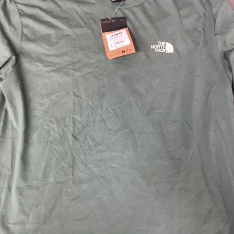THE NORTH FACE OVERSIZED CREW-NECK SHORT SLEEVE T-SHIRT IN GREEN SIZE MEDIUM