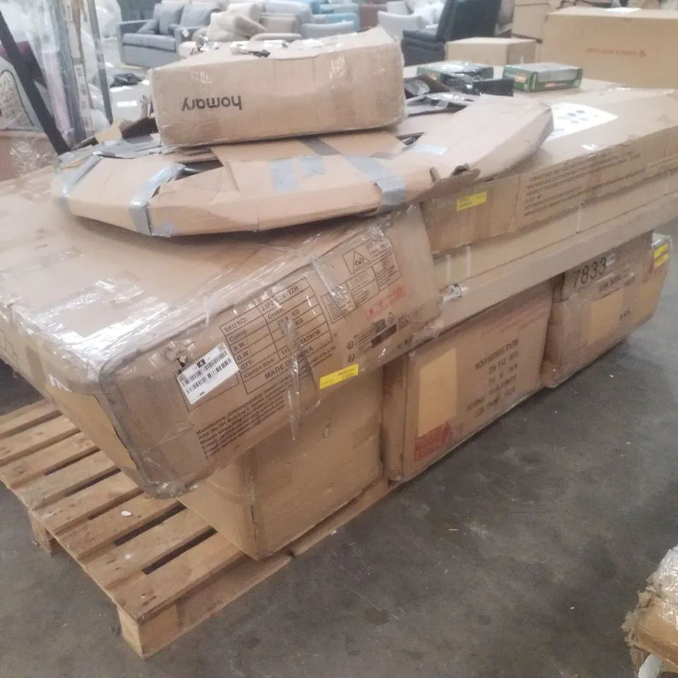 PALLET CONTAINING ASSORTED INCOMPLETE FLATPACK FURNITURE PARTS