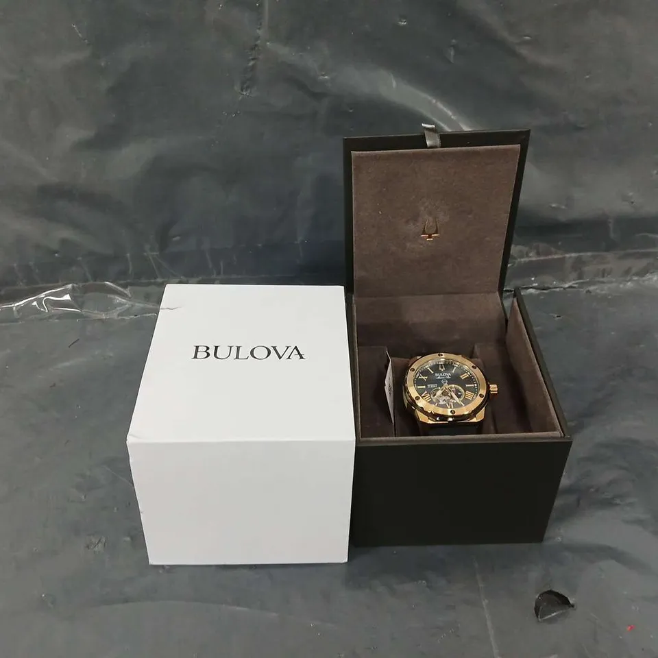 BULOVA MEN'S MARINE STAR AUTOMATIC STRAP WATCH