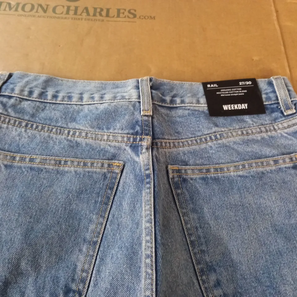 weekday mid loose straight jeans - 27/30