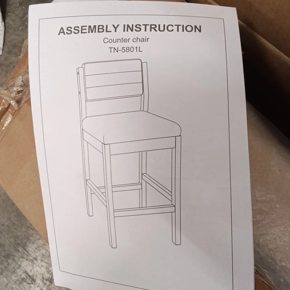 BOXED COUNTER STOOL - BLACK (1 BOX)