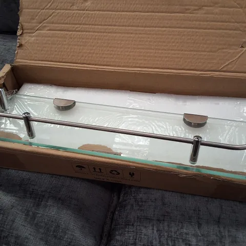 BOXED WALL GLASS SHELF