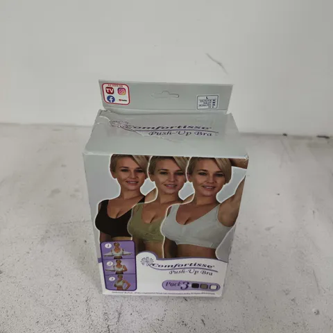 BOXED COMFORTISSE PUSH UP BRA 3 PACK - LARGE