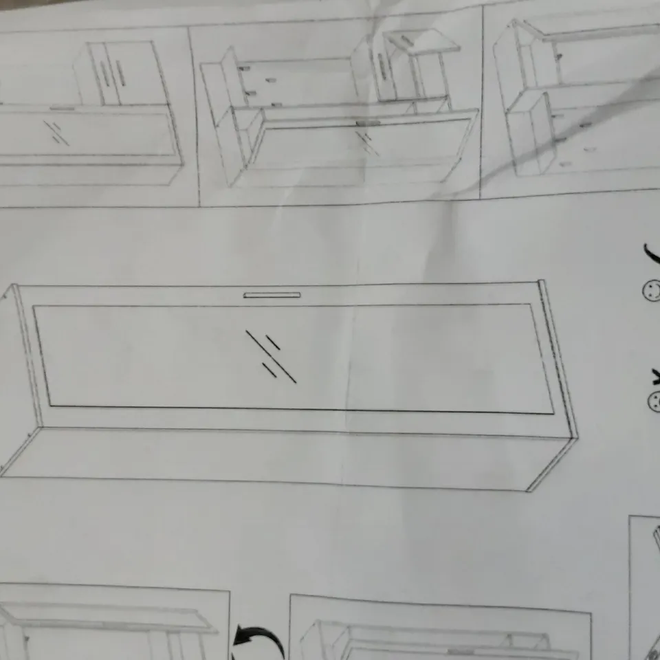 BOXED 1 DOOR WARDROBE WITH MIRROR.  INCOMPLETE 2 BOXES OUT OF 4 