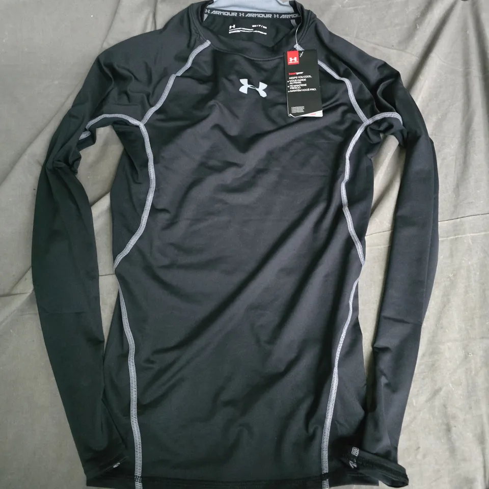 UNDER ARMOUR MENS LONG SLEEVE COMPRESSION SHIRT IN BLACK - SMALL