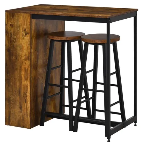 BOXED HOMCOM INDUSTRIAL BAR TABLE SET (1 BOX)