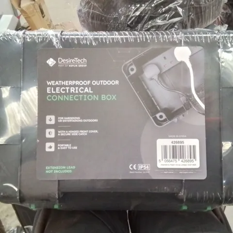 BOXED DESIRETECH WEATHERPROOF OUTDOOR ELECTRICAL CONNECTION BOX