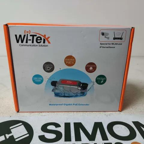 WI-TEK WATERPROOF GIGABIT POE EXTENDER – BOXED