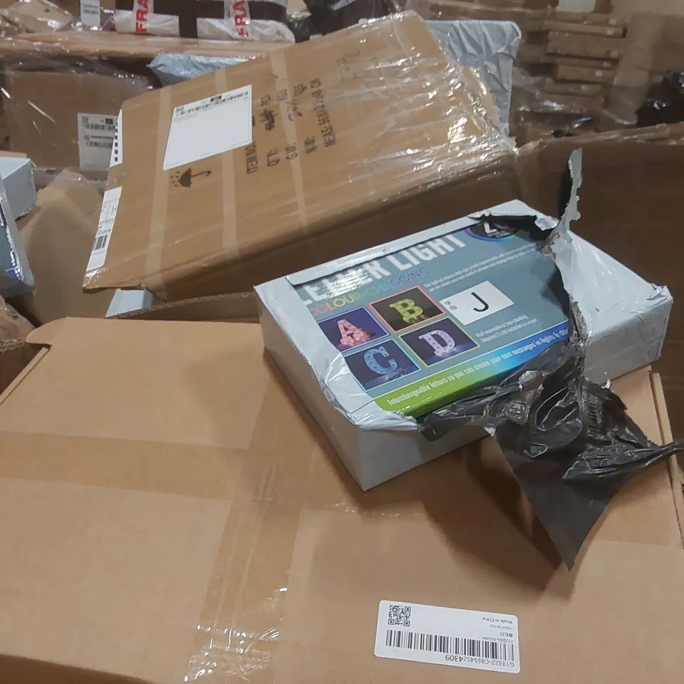 PALLET CONTAINING A LARGE QUANTITY OF ASSORTED PRODUCTS TO INCLUDE: NEON LAMPS ECT