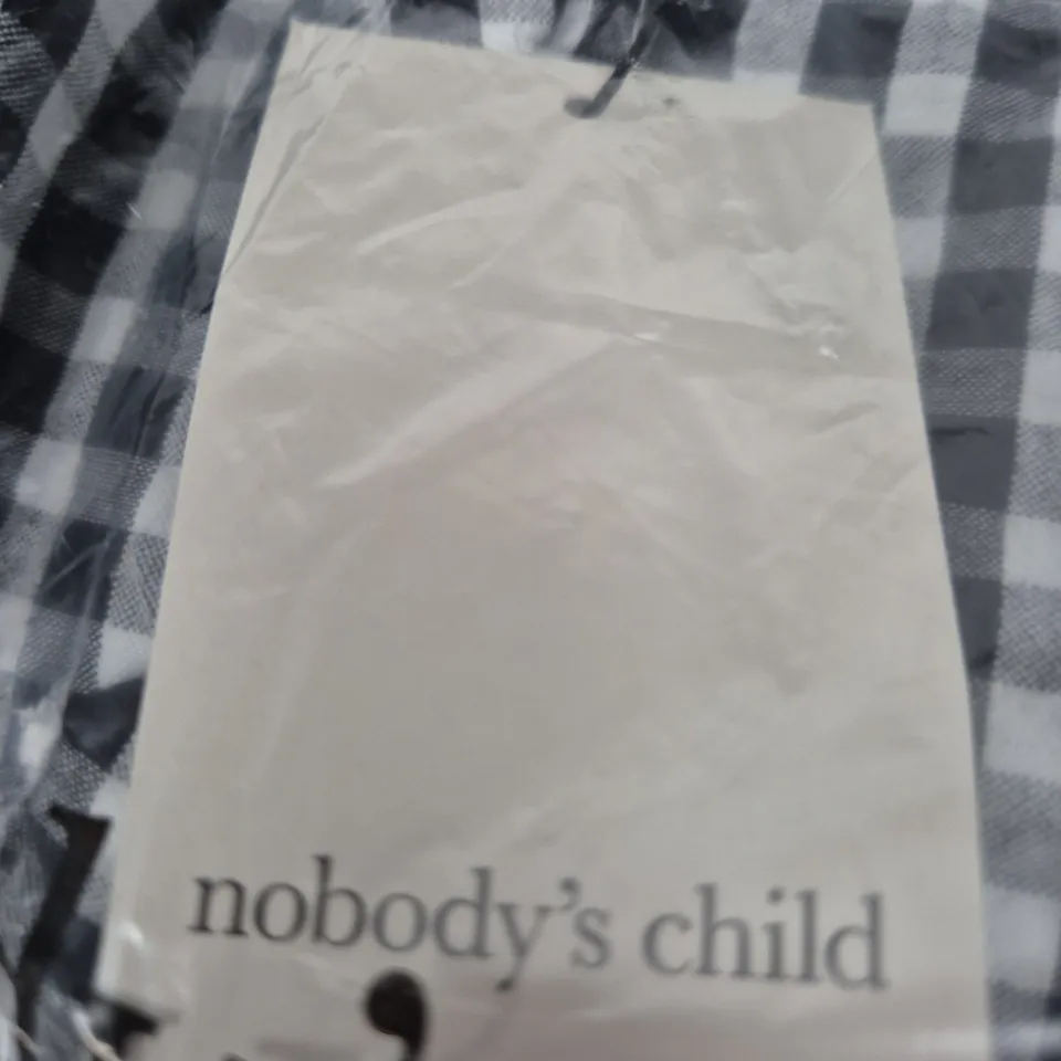 NOBODY'S CHILD SAMMIE BUTTON FRONT TANK – UK 6, BLACK & WHITE GINGHAM