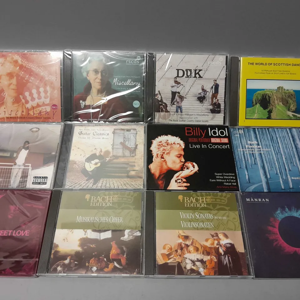 APPROXIMATELY 10 ASSORTED CDS TO INCLUDE BILLY IDOL, MANRAN, DUK ETC 