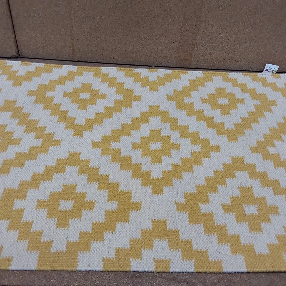 BRAND NEW PACO HOME KENITRA KEN 500 AREA RUG IN YELLOW/WHITE (60x110cm)
