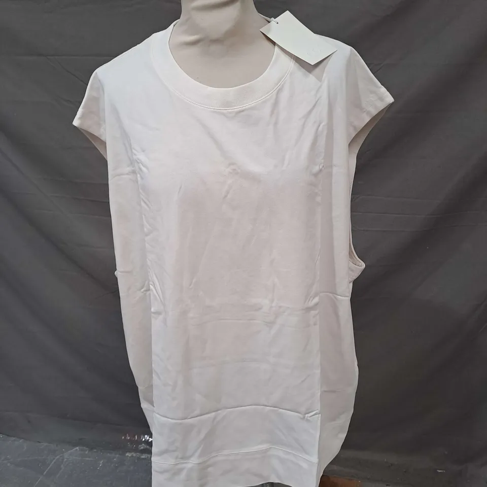 COS RELAXED FIT SLEEVELESS TOP IN IVORY SIZE XL