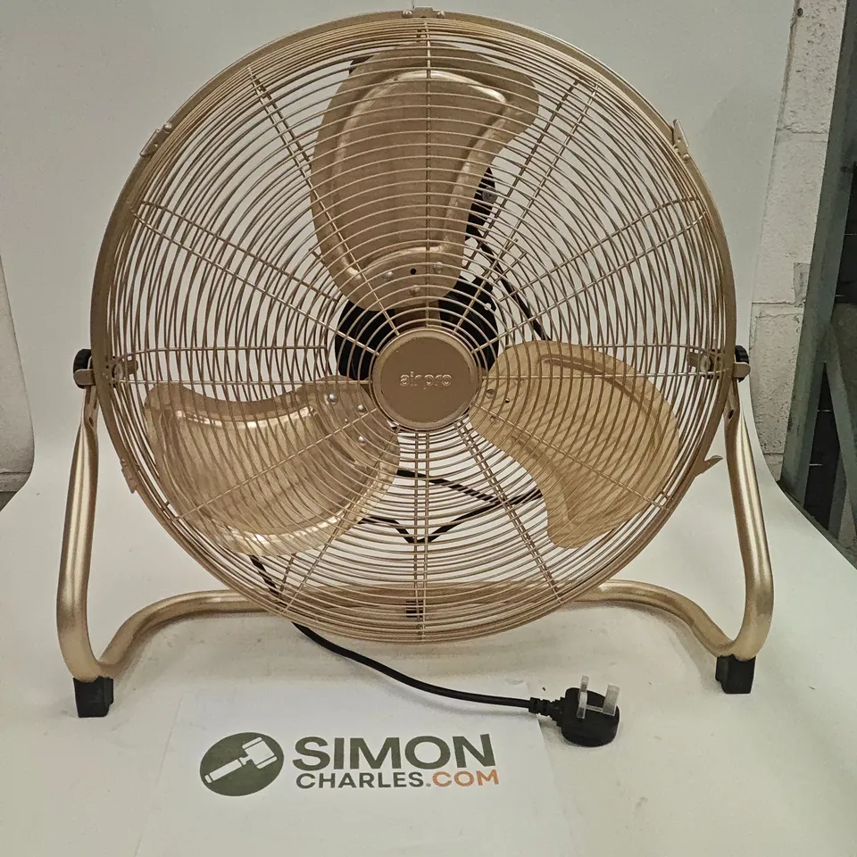 AIRPRO 20" FLOOR FAN IN GOLD