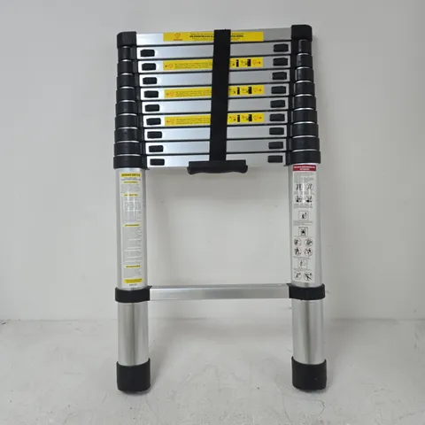 TELESCOPIC ALUMINIUM LADDER EN131 – COMPACT FOLDABLE, WITH STRAP