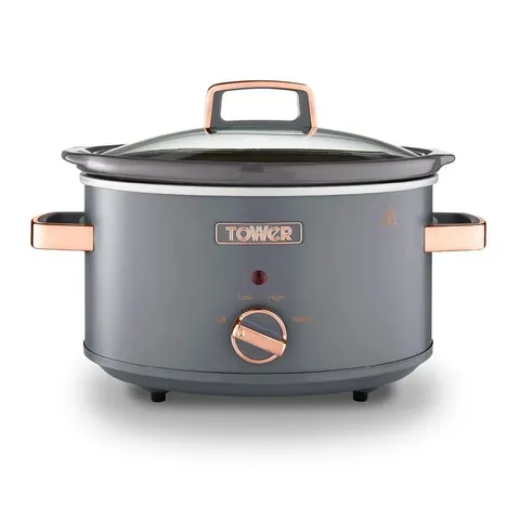 BOXED TOWER CAVALETTO 3.5L SLOW COOKER WITH 3 HEAT SETTINGS, REMOVABLE POT & COOL TOUCH HANDLES 