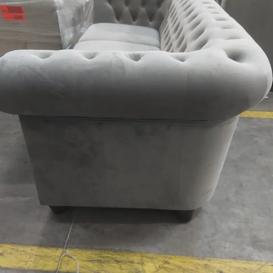 QUALITY DESIGNER CHESTERFIELD ANZLA SOFA 3 SEATER MADE OF VELVET FABRIC WITH SOLID WOOD LEGS