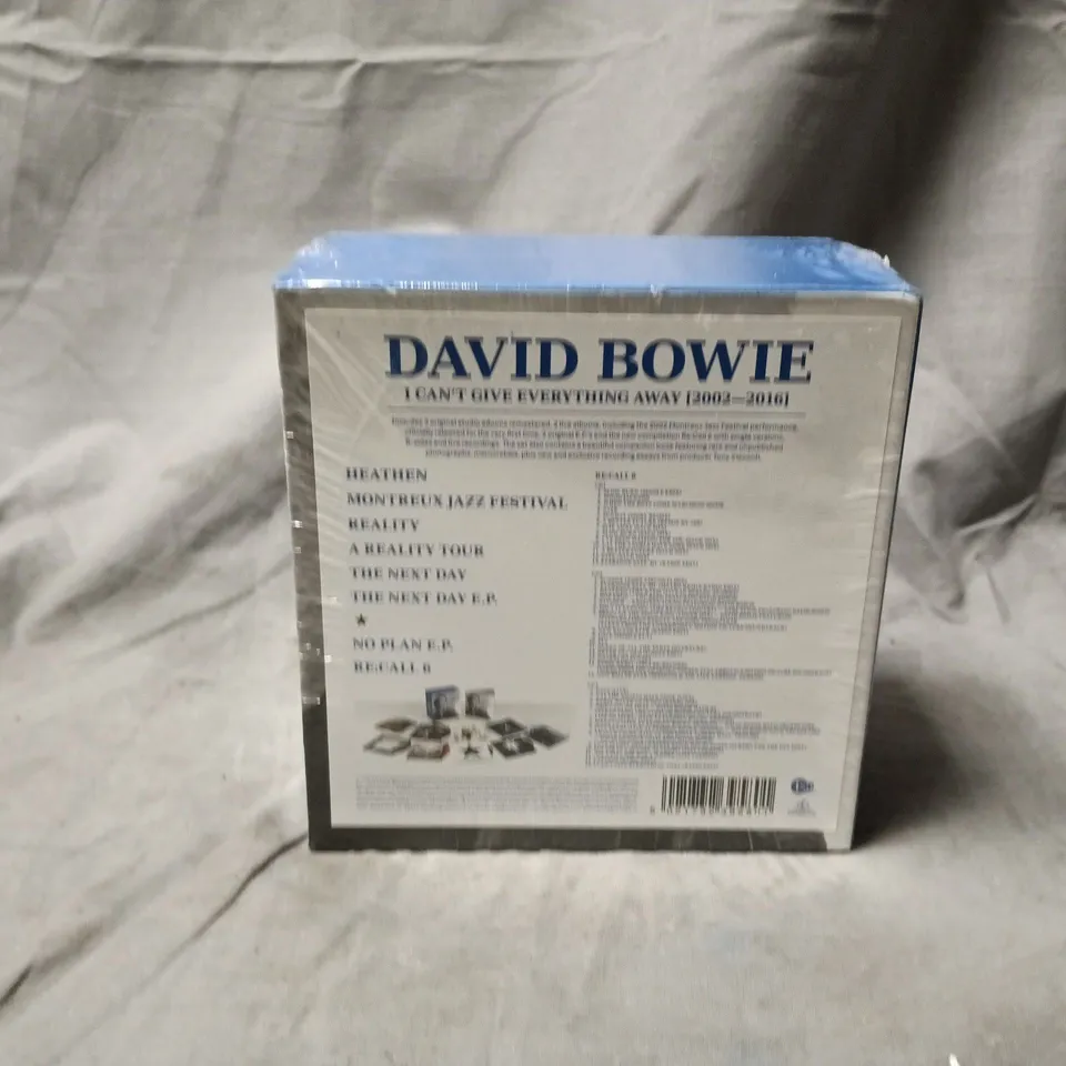 SEALED DAVID BOWIE I CAN'T GIVE EVERYTHING AWAY BOX SET (2002-2016) CD COLLECTION